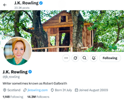 J. K. Rowling's X profile