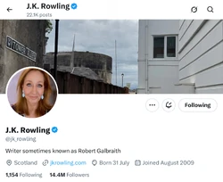 J. K. Rowling's X profile