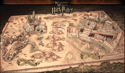 Официальная карта «Волшебного мира Гарри Поттера»