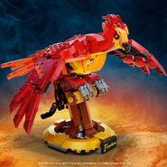 Fawkes in giant LEGO form