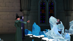McGonagall trying to save Ben from the cursed ice