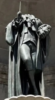 A statue of  located in the  in .