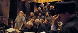 Albus Dumbledore giving evidence in court GOFF