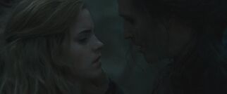 Scabior interrogating Hermione