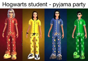 Hogwarts student pyjama party (hogwarts mystery)