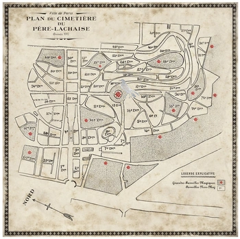 Cimetière du Père Lachaise map