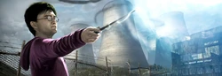 Harry produceert een Patronus gedurende de jacht op Gruzielementen