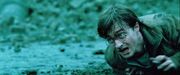 DH2 Harry Potter crawling during the Battle of Hogwarts