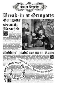 Daily prophet gringotts break in