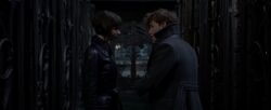 Newt and Tina in the Records Room