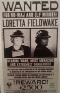 Loretta Fieldwake - wanted poster