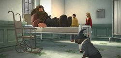 Fang visiting Hagrid in St Mungo's HM720