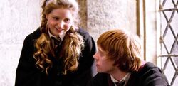 Lavender and Ron at Hogwarts HBPF