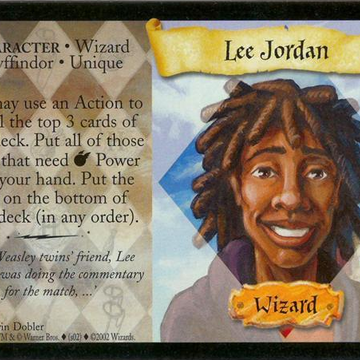 Dyrt Snuble podning Lee Jordan (Trading Card) | Harry Potter Wiki | Fandom