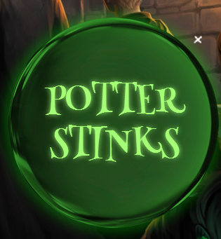 Potter Stinks badge.