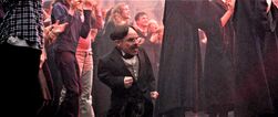 Flitwick cheering for Fred and George