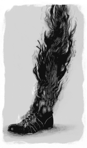 Flaming foot of Niko Nenad