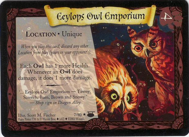 Harry Potter - Carte de voeux métallisée Eeylops Owl Emporium