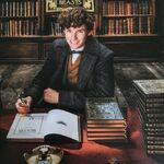 Newt signing his book