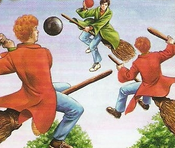 Power Play: A large concentration of players is applied in a certain area of the pitch, in order to clear a path for the Chaser who is carrying the Quaffle.