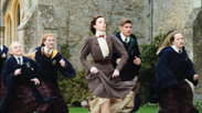 Female House uniform with same coloured tartan skirt for every house in the 1910s