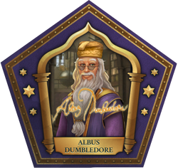 Albus Dumbledore Chocolate Frog Card signed HPHM