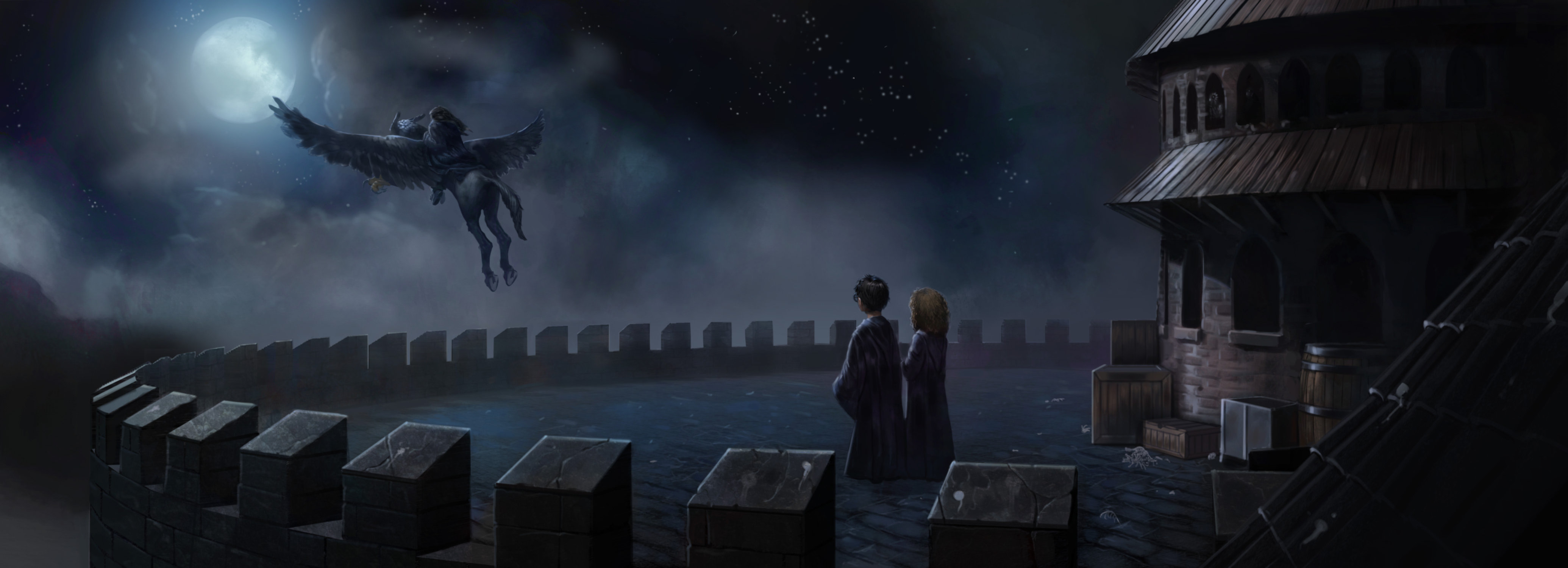 harry potter flying on buckbeak