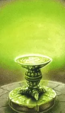 The Emerald Potion in the Stone Basin on the Half-Blood Prince back cover