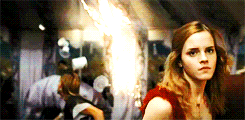 Hermione escaping the wedding GIF