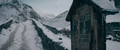 Cartaz de procurado de Grindelwald em Hogsmeade