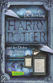 Harry Potter und der Orden des Phönix, translation of Harry Potter and the Order of the Phoenix