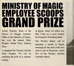 Daily Prophet - Ministry Employee Scoops Grand Prize