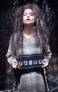 Bellatrix Lestrange, accused of torturing Alice and Frank Longbottom to insanity.