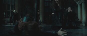 Bellatrix attacking Scabior