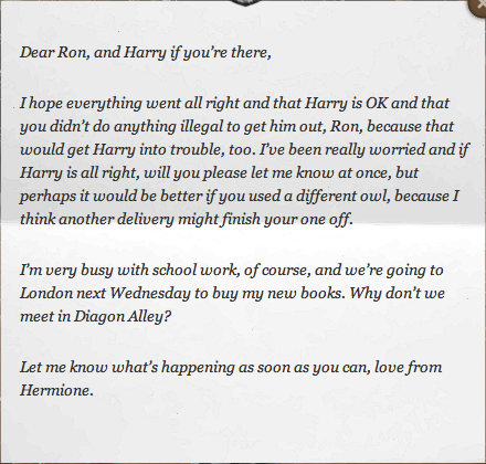 Personalized Letter From Hermione Granger. 