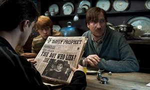 Гарри, Рон и Римус Люпин на кухне