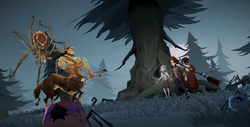 Bane and students surrounded by Acromantulas MA