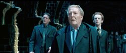 Auror Dawlish, Cornelius Fudge and Percy Weasley