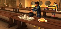 Diego Caplan cooking flan