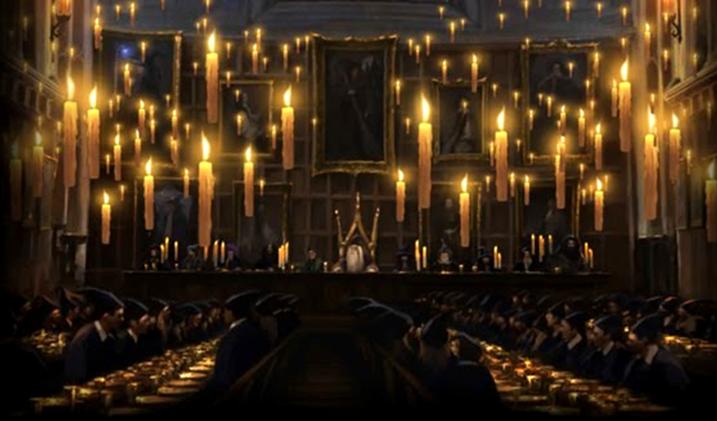 Great Hall floating candles Harry Potter Wiki Fandom