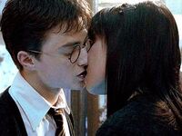 Harry and Cho kissing