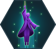 This charm propelling an individual into the air