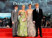 Das Trio mit J. K. Rowling bei der Londoner Premiere von Harry Potter und die Heiligtümer des Todes (Film 2).