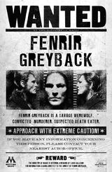 Fenrir Greyback wanted poster