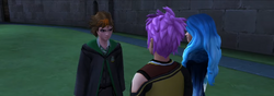 Merula arguing with Tonks and Jacob's sibling HM