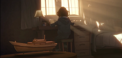 Unidentified student at home 2 MA