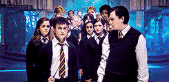Dumbledore's Army learning Expelliarmus.gif