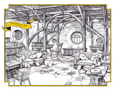 Hufflepuff-common-room-house-editions-levi-pinfold