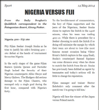 NIGERIA VERSUS FIJI (14 May 2014)