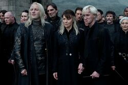 Malfoy family during the Battle of Hogwarts DHF2